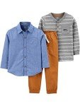 Carter's Baby Boys' 3-Piece Playwear Set, Chambray