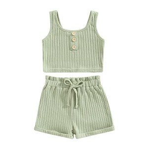 Mialoley Girls’ Tank Top and Shorts Set