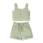 Mialoley Girls’ Tank Top and Shorts Set
