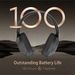 Bluetooth Active Noise Cancelling Headphones with 100H Playtime