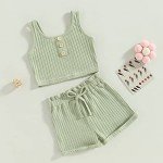 Mialoley Girls’ Tank Top and Shorts Set