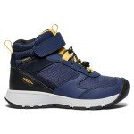 KEEN Skua Mid Waterproof Hiking Boots, Navy/Yellow