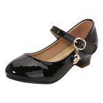 Girls' Closed Toe High Heel Dress Shoes