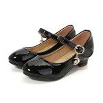 Girls' Closed Toe High Heel Dress Shoes