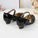 Girls' Closed Toe High Heel Dress Shoes