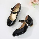 Girls' Closed Toe High Heel Dress Shoes