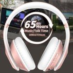 Glynzak Wireless Bluetooth Over-Ear Headphones – 65H Playtime