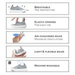 Kids' Lightweight Machine-Washable Sneakers (Black, EU 30)