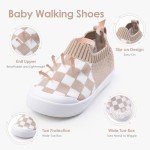 Checkerboard Knitted Slip-On Sneakers for Toddlers