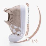 Checkerboard Knitted Slip-On Sneakers for Toddlers