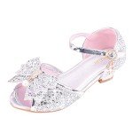 Sparkly Princess Sandals with Bow for Kids