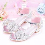 Sparkly Princess Sandals with Bow for Kids