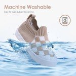 Checkerboard Knitted Slip-On Sneakers for Toddlers