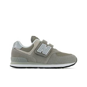 New Balance Boys' 574 Grey/White Sneakers, Size 12