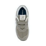 New Balance Boys' 574 Grey/White Sneakers, Size 12