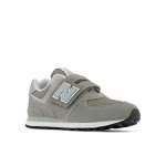 New Balance Boys' 574 Grey/White Sneakers, Size 12
