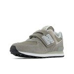 New Balance Boys' 574 Grey/White Sneakers, Size 12