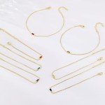 Dainty Gold Birthstone Bracelets for Women