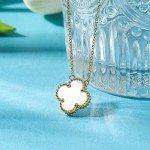 Cute 18K Gold Plated Lucky Clover Necklace