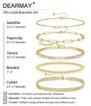 14K Gold Bracelets Set for Women