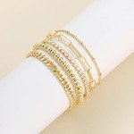 14K Gold Bracelets Set for Women