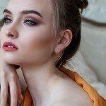 14K Gold Spiral Threader Earrings for Women