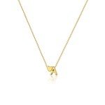 Personalized 14K Gold Initial Heart Necklace