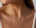 Personalized 14K Gold Initial Heart Necklace
