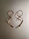14K Gold Spiral Threader Earrings for Women
