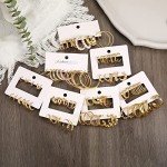 Gold Hoop Earrings for Women – 42 Pairs Set