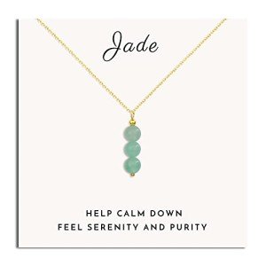Dainty Jade Crystal Necklace for Women