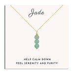 Dainty Jade Crystal Necklace for Women