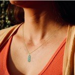 Dainty Jade Crystal Necklace for Women