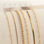 Dainty 14K Gold Herringbone Bracelet Set for Women