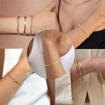 Gold Adjustable Women's Bracelet Set - 14K Stylish