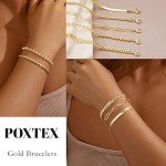 Gold Adjustable Women's Bracelet Set - 14K Stylish