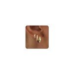 Trendy Gold Hoop Earrings for Women and Girls