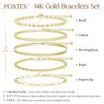 Gold Adjustable Women's Bracelet Set - 14K Stylish