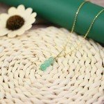 Dainty Jade Crystal Necklace for Women