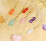 Dainty Jade Crystal Necklace for Women