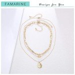 Gold Plated Layered Necklace Set for Women