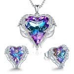 Elegant Heart Pendant Jewelry Set for Women