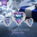 Elegant Heart Pendant Jewelry Set for Women