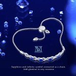 Adjustable Women's Silver Bracelet with Sparkling Zirconia
