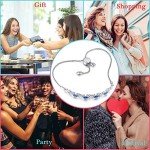 Adjustable Women's Silver Bracelet with Sparkling Zirconia