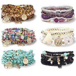 Bohemian Stackable Bracelets Set for Women