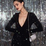 Silver Clutch Jewelry Set for Women, 4 Pieces