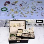 Stylish Black Jewelry Box Organizer for Women