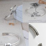 Adjustable Simple Silver Bracelet for Men and Women