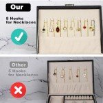 Stylish Black Jewelry Box Organizer for Women